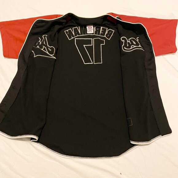 Vtg True Fan MLB Houston Astros Lance Berkman 17 Button Up Jersey Size XL - Picture 12 of 16